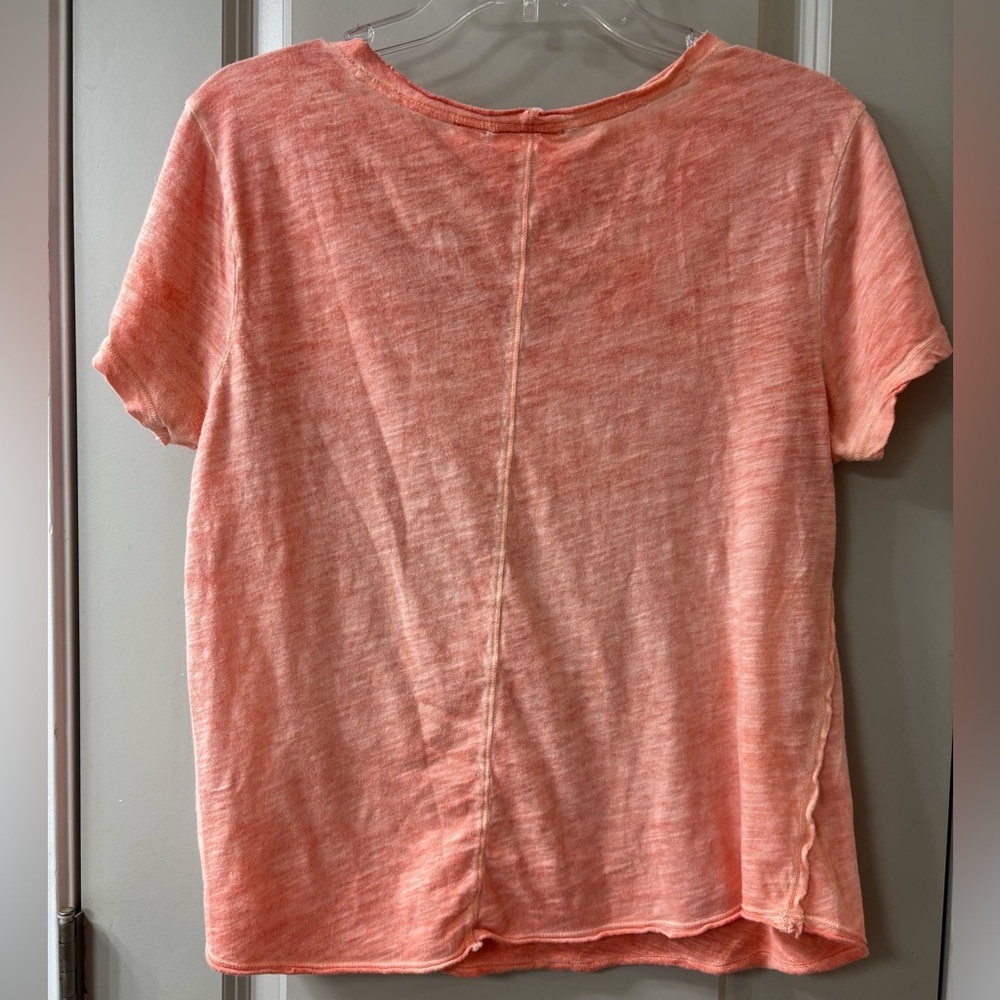 Maeve by Anthropologie Coral Short Sleeve Tee - Picture 3 of 3